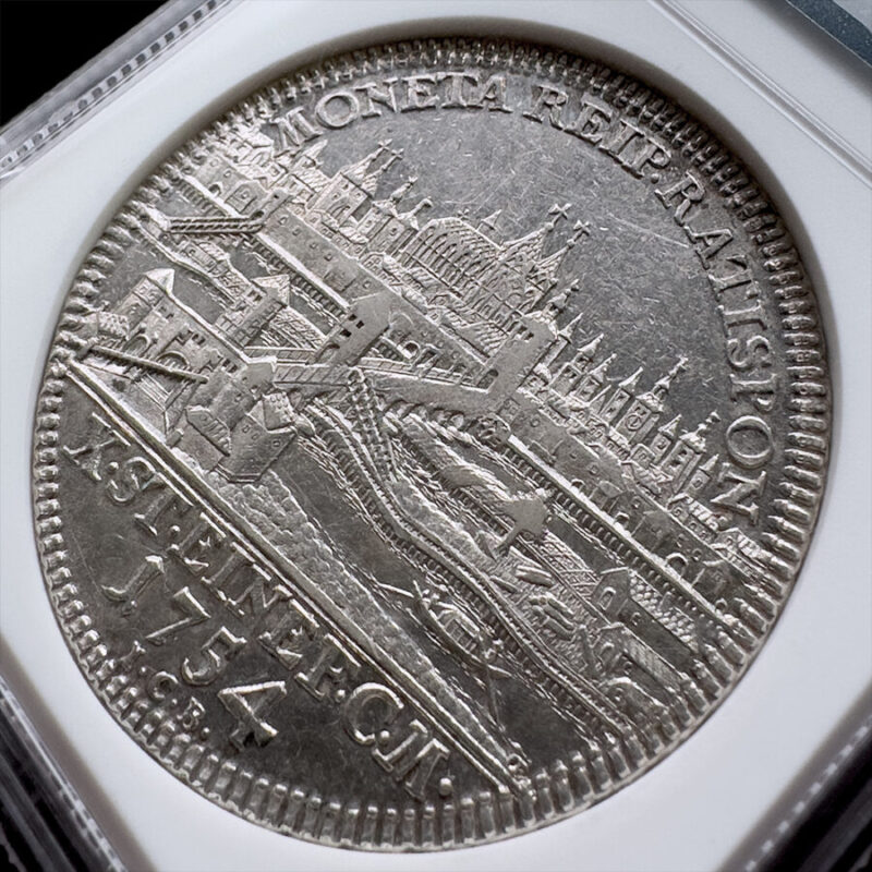 珍品)中世ドイツ ブラクティアート銀貨 アンティークコイン NGC AU55 