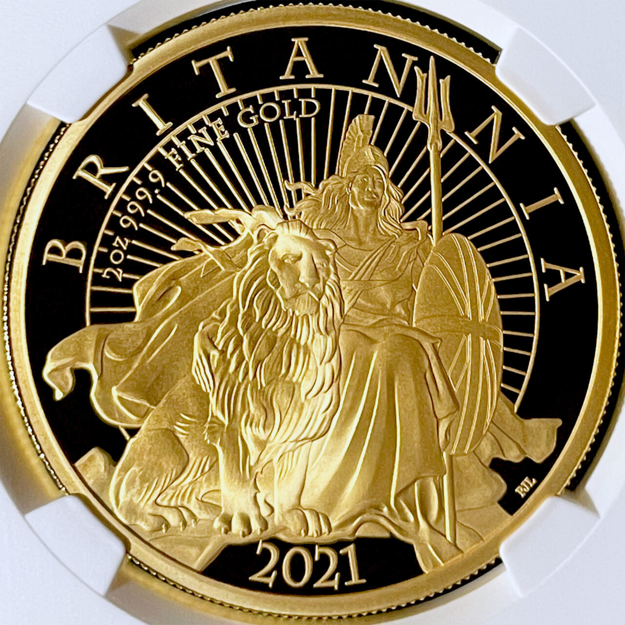 2021年 イギリス 英国 ブリタニアとライオン 2オンス 200ポンド 金貨 